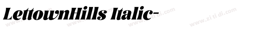 LettownHills Italic字体转换